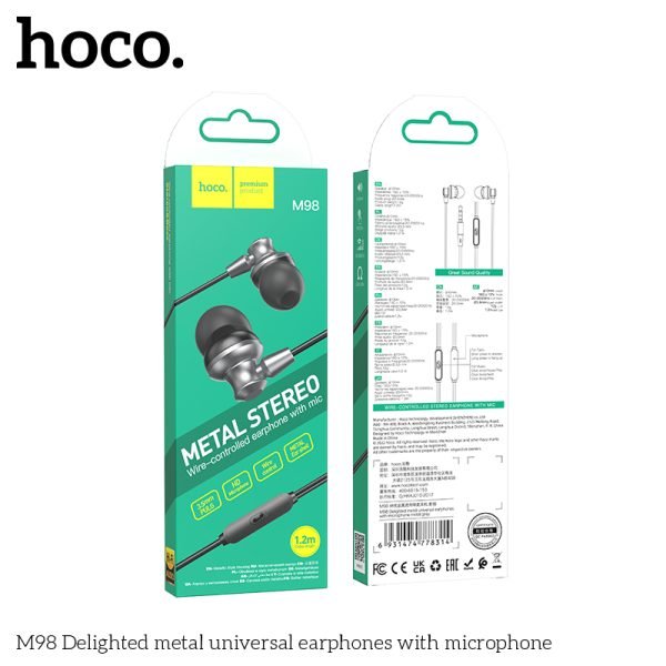 Hoco M98 Earphone Volume Control With Mic